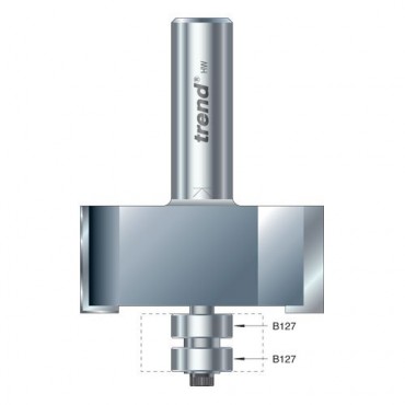 Trend 46/390x1/2TC Bearing Guided Large Rebater 50.8mm Diameter