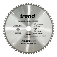 Trend Circular Saw Blade CSB/CC30560A CraftPro TCT Mitre Saw Crosscutting 305mm 60T 30mm x 3mm 48.25