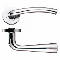 Door Handles Stanza Assisi Lever on Round Rose Polished Nickel ZPZ010PN 17.01