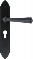 Anvil 33277 Gothic Euro Profile Lever Lock Door Handles Black 90.82