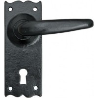Anvil 33319 Oak Lever Lock Door Handles Black 33.40