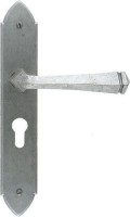Anvil 33604/47 Gothic Euro Profile Lever Lock Door Handles Pewter Patina 100.48