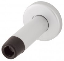 Budget Wall Mounted Door Stop 75mm Concealed Fix on Rose Satin Aluminium 3.54