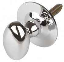 Carlisle Brass AA33CP Oval Thumb-turn on Rose for Security Bolt Polished Chrome 14.10
