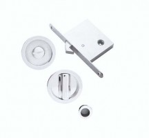 Manital Sliding Pocket Door Bathroom Lock Set ART55BSC Satin Chrome 96.36