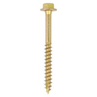 Timco Solo Advanced Coach Screws Hex Flange Yellow M10 x 130mm Box of 50 15.41