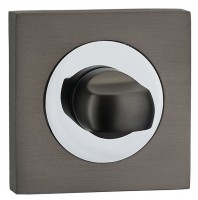 Fortessa Bathroom Turn & Release Square Rose Gun Metal Grey & Polished Chrome 16.52