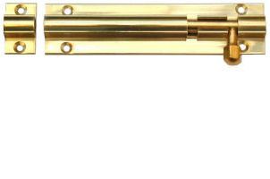 Barrel Bolt 75mm Straight Brass