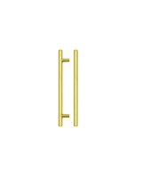 Fulton & Bray 220mm T Bar Cabinet Handle 160mm Centres Brushed Gold 2.16
