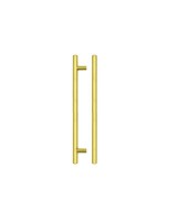 Fulton & Bray 252mm T Bar Cabinet Handle 192mm Centres Brushed Gold 2.38
