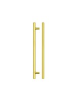 Fulton & Bray 284mm T Bar Cabinet Handle 224mm Centres Brushed Gold 2.78