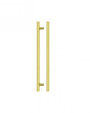 Fulton & Bray 316mm T Bar Cabinet Handle 256mm Centres Brushed Gold