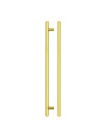 Fulton & Bray 348mm T Bar Cabinet Handle 288mm Centres Brushed Gold 3.48