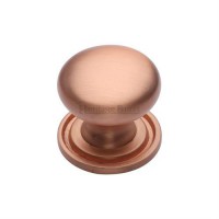 Marcus C2240 25mm Round Cabinet Knob with Rose Satin Rose Gold 4.48