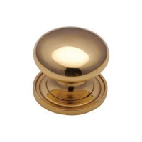 Marcus C2240 32mm Round Cabinet Knob with Rose Polished Brass 6.90