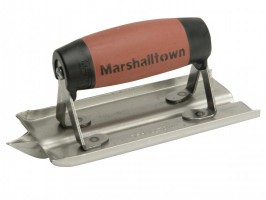 Marshalltown Cement Edging Trowel Groover Stainless Steel Durasoft Handle M180D 6 x 3in 28.29