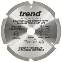 Trend Polycrystalline Circular Saw Blade PCD/FSB/2356 235mm x 6T x 30mm bore 96.82