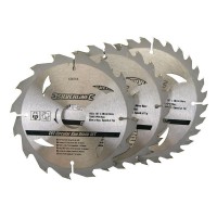 TCT Circular Saw Blades Silverline 160mm Pack of 3 22.61