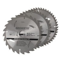TCT Circular Saw Blades Silverline 200mm Pack of 3 32.52