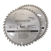TCT Circular Saw Blades Silverline 250mm Pack of 2 43.13