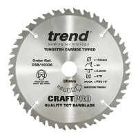 Trend Circular Saw Blade CSB/16036 CraftPro TCT 160mm 36T 20mm 25.56
