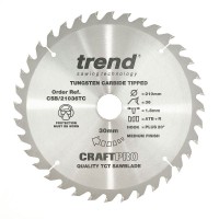 Trend Circular Saw Blade CSB/21036TC CraftPro 210mm x 36T x 30mm x 1.8mm 31.47