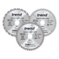 Trend Circular Saw Blades Craft Pro Triple Pack CSB/190/3PK 190mm x 24T - 40T - 60T x 30mm 55.58