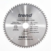 Trend Circular Saw Blade CSB/CC21660T CRaftPro TCT Crosscutting 216mm 60T 30mm 35.75