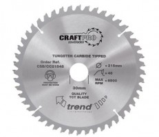 Trend Circular Saw Blade CSB/CC25060T CraftPro TCT Mitre Saw Crosscutting 250mm 60T 30mm 46.85