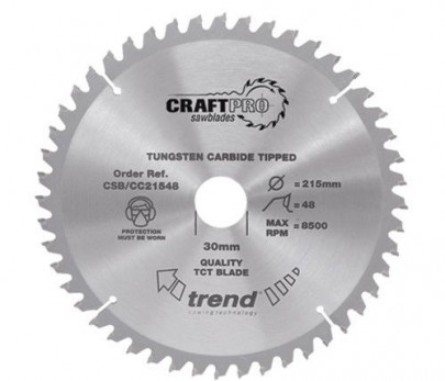 Trend Circular Saw Blade CSB/CC25440T CraftPro TCT Mitre Saw Crosscutting 254mm 40T 30mm Thin