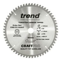Trend Circular Saw Blade CSB/CC18460T CraftPro TCT Mitre Saw Crosscutting 184mm 60T 16mm 33.47