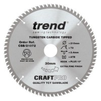 Trend Circular Saw Blade Craft Pro CSB/21072  210mm x 72T x 30mm Schepp 40.56