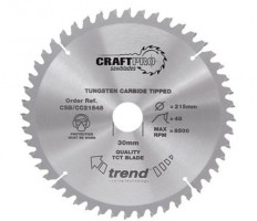 Trend Circular Saw Blade CSB/CC25460T CraftPro TCT Mitre Saw Crosscutting 254mm 60T 30mm Thin 49.68