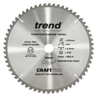 Trend Circular Saw Blade CSB/CC30560T CraftPro TCT Mitre Saw & Crosscutting 305mm 60T 30mm 47.35