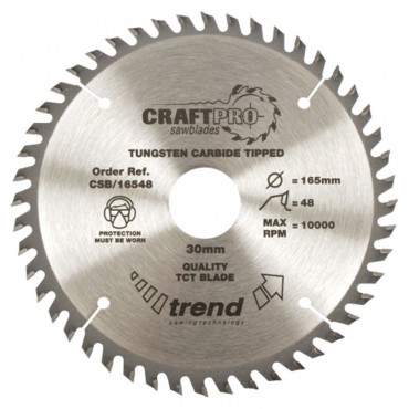 Trend Circular Saw Blade CSB/16048 CraftPro TCT 160mm 48T 20mm