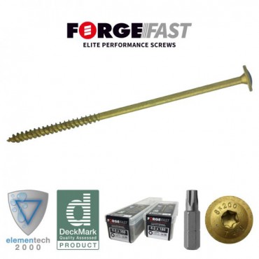 ForgeFast Construction Screw Wafer Head Torx 8.0mm x 160mm Tub of 30