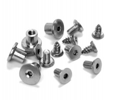 Cubicle Door Bolts Nuts & Screws Fixing Pack 13mm Board T190SM Grade 316 Satin Stainless 11.74