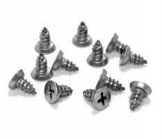 Cubicle Door Woodscrew Fixing Pack 13mm Board T170P Polished Stainless 2.38