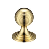 Zoo Queen Anne Ringed Cabinet Knob FCH08B 32mm Polished Brass 5.50
