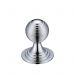 Zoo Queen Anne Ringed Cabinet Knob 25mm Polished Chrome
