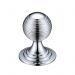 Zoo Queen Anne Ringed Cabinet Knob 32mm Polished Chrome
