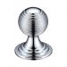 Zoo Queen Anne Ringed Cabinet Knob 38mm Polished Chrome