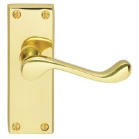 Carlisle Brass Door Handles DL55 Victorian Scroll Lever Latch Polished Brass 30.75