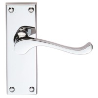 Carlisle Brass Door Handles DL55CP Victorian Scroll Lever Latch Polished Chrome 27.28