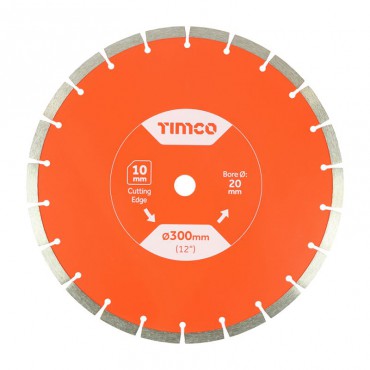 Timco Diamond Cutting Blade General Purpose Building Materials 300 x 20mm