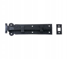 Foxcote Foundries FF56 Plain Cranked Door Bolt 200mm Black Antique 10.49