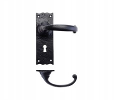 Foxcote Foundries FF111 Traditional Lever Lock Door Handles Black Antique 20.06
