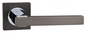 Door Handles on Square Rose Fortessa Gravity Gun Metal Grey & Polished Chrome 39.15