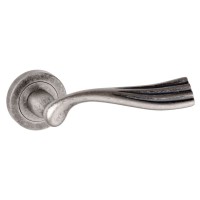 Old English Richmond Door Handles on Rose OE110DS Distressed Silver 39.98