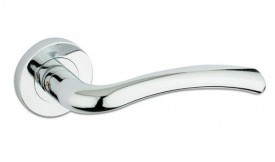 Door Handles Stanza Assisi Lever on Round Rose Polished Chrome ZPZ010CP 15.51